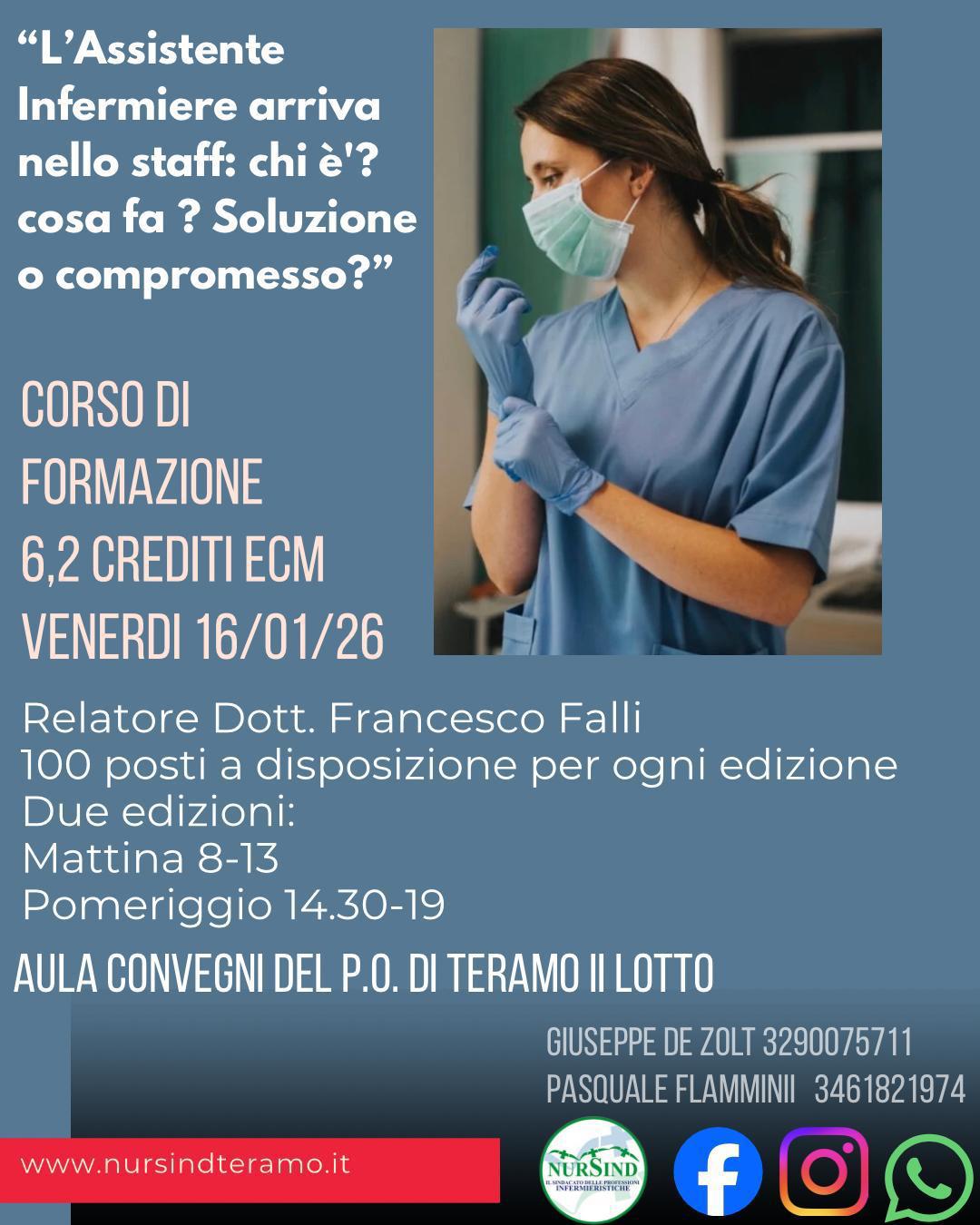 Nursind Teramo infermiere assistente infermierie
