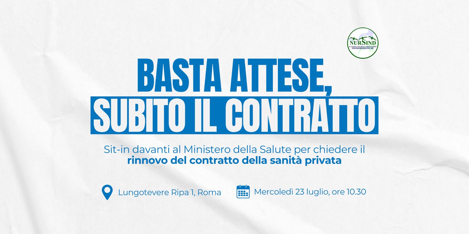 316 Sanità privata protesta 23 luglio rinnovo contratto