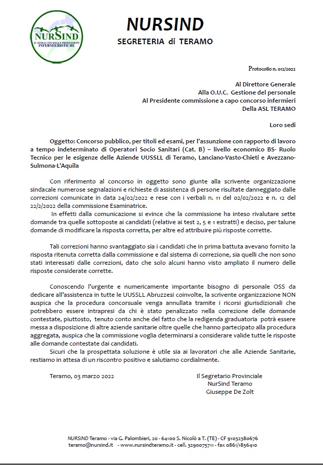 concorso nursind teramo