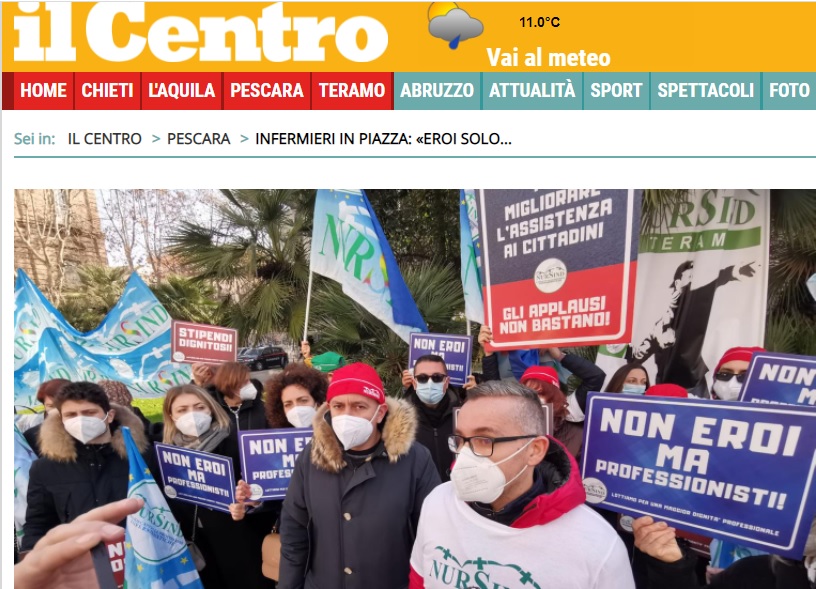 nursind abruzzo sciopero 28 gennaio pescara