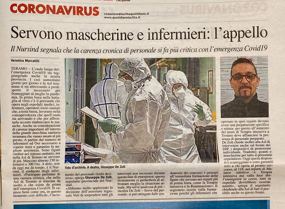 nursind teramo coronavirus stampa